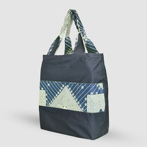 Tote Bag réversible "Square" - Bleu/Blanc/gris - Sawaxx